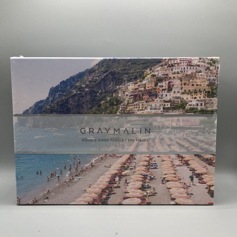 Gray Malin 500pc Jigsaw Puzzle Double Sided Italy Beach Scene Coast NEW - S9-2-4